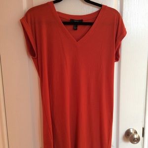 Burnt orange t-shirt dress